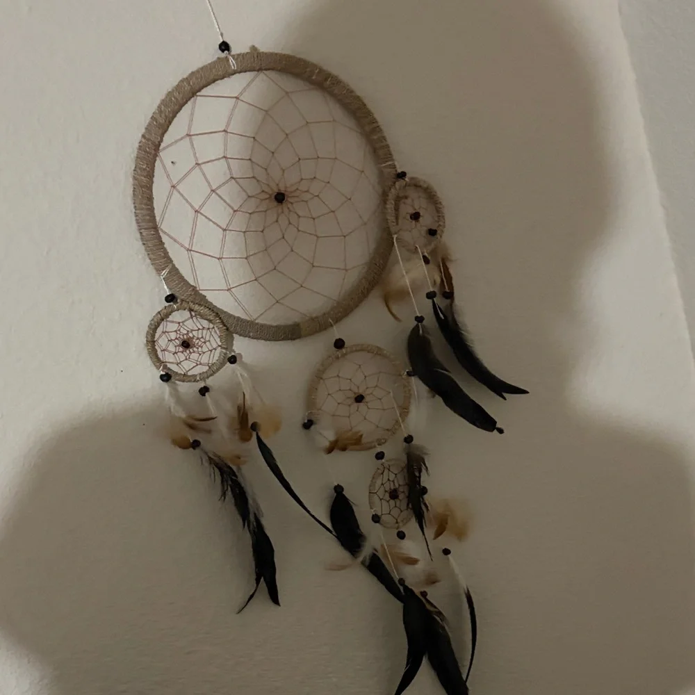 Neutral Beige and Black Dreamcatcher Wall Decor